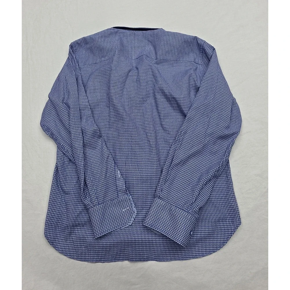 Luchiano Visconti Men's Blue Diamond Pattern‎ Longsleeve Button Down Shirt...